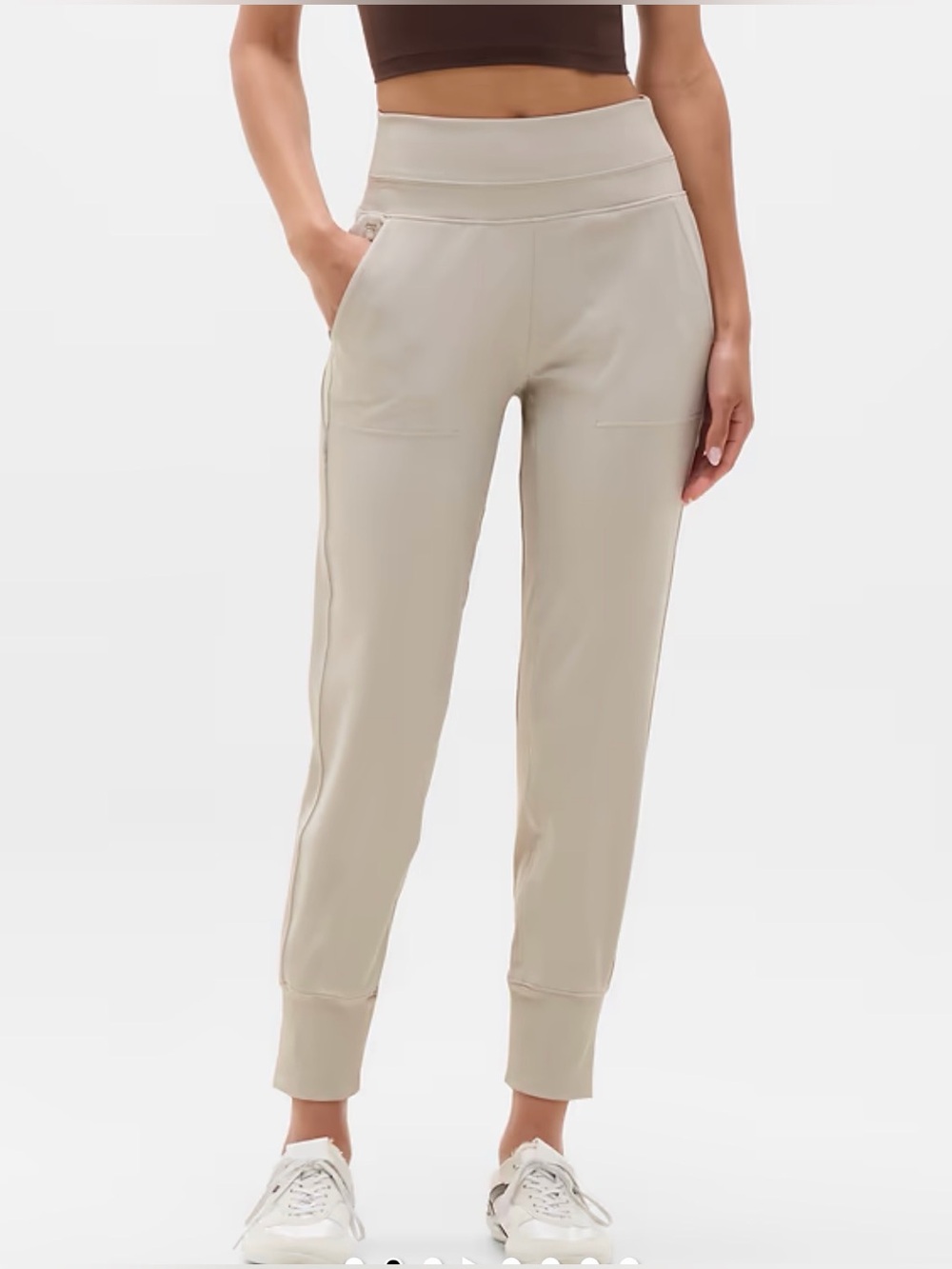 Athleta Venice Light Beige Jogger Sweatpants